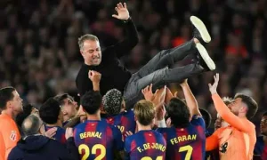 أخبار وملخص هانسي فليك يتوج بجائزة أفضل مدرب في الدوري الإسباني بعد تتويج برشلونة باللقب عبر موقع كورة جول